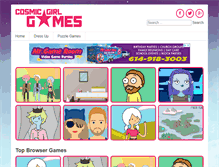 Tablet Screenshot of cosmicgirlgames.com